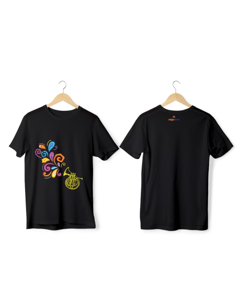 Greys&Blues Thandai Pima Round Neck T-Shirt - Black